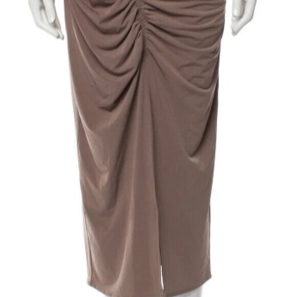 Self-Portrait One-Shoulder Ruched Midi Dress – Size 6 - Picture 15 of 16